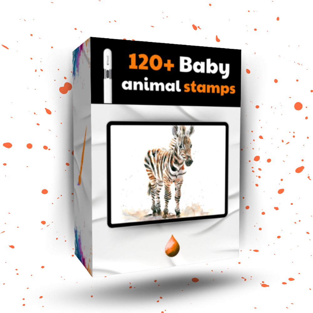 120+ Baby Animal Stamps for Procreate