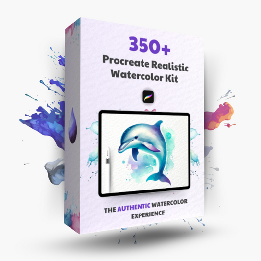 350+ Procreate Realistic Watercolor Kit